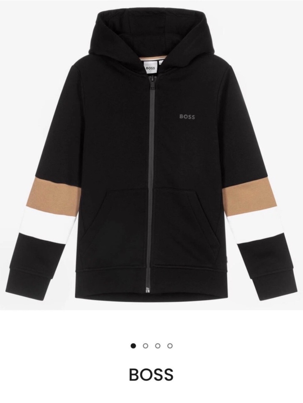 BOSS KIDSWEAR Boys' Hooded Fleece Cardigan Size: 16/ M